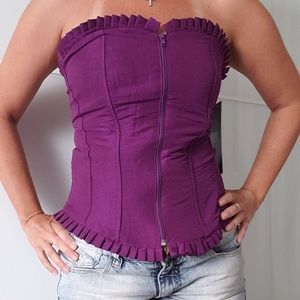 Purple Ruffled Corset